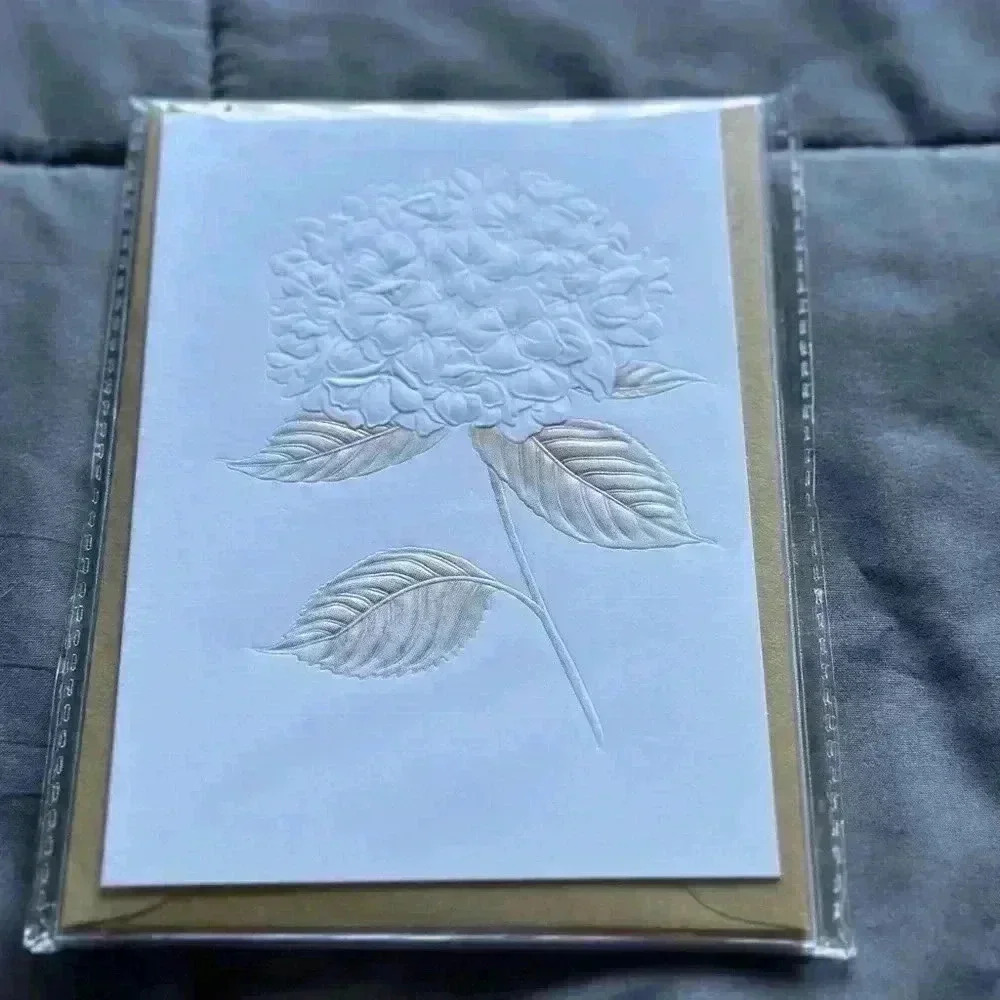 4 x Embossed 3D Floral Greeting Cards - Picture 11 of 12
